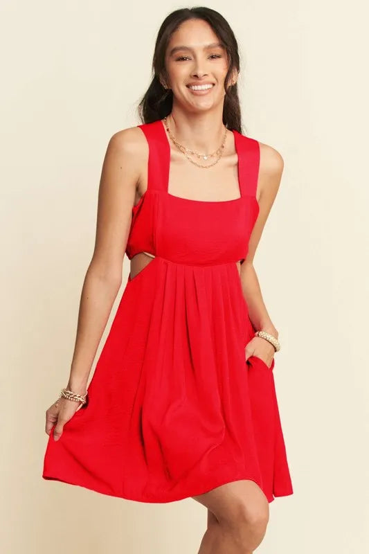 Davi & Dani Jacquard Checker Smocking Tiered Dress