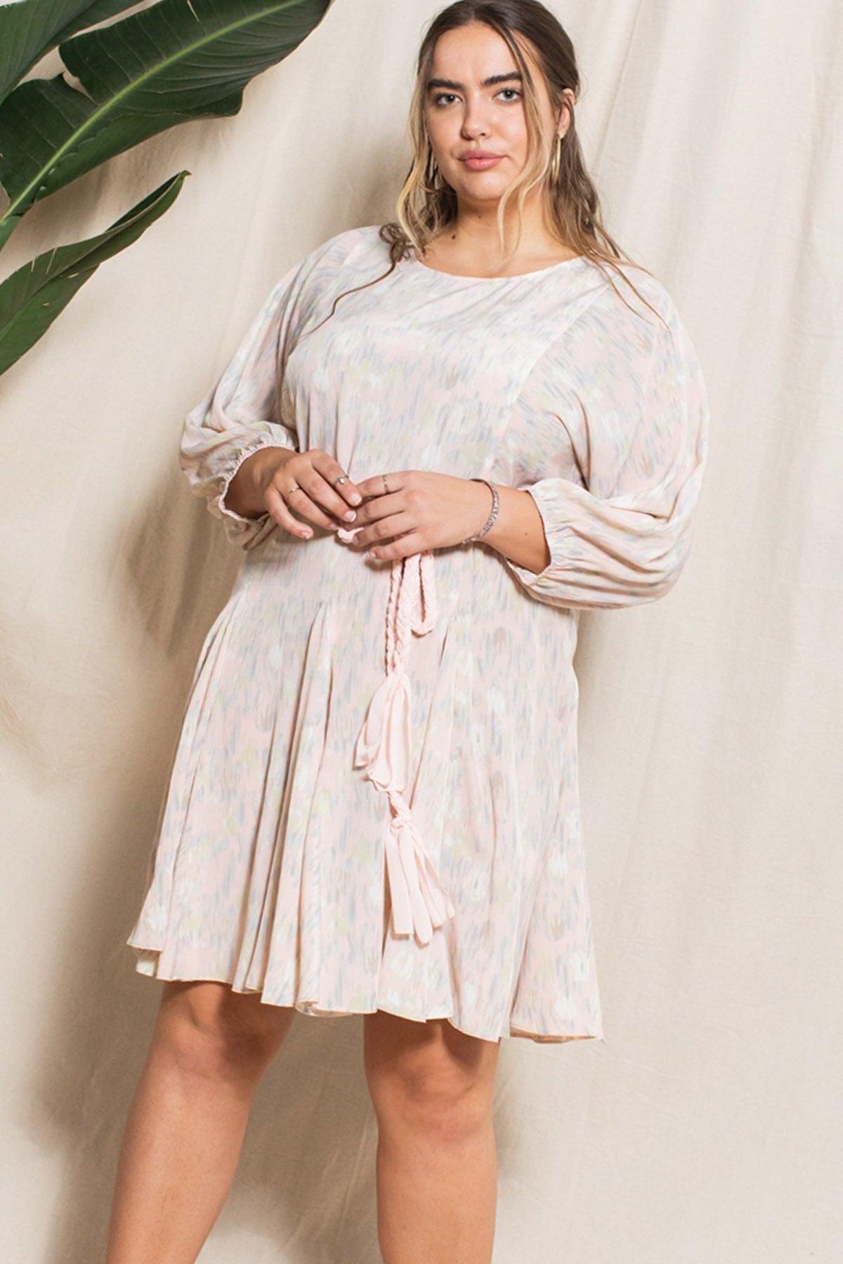 DANCING IN THE RAIN WOVEN MINI DRESS