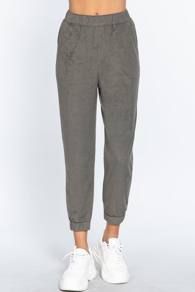 Terry Towelling Long Jogger Pants - AMIClubwear