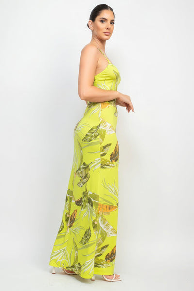 Scoop Tropical Print Maxi Dress - AMIClubwear