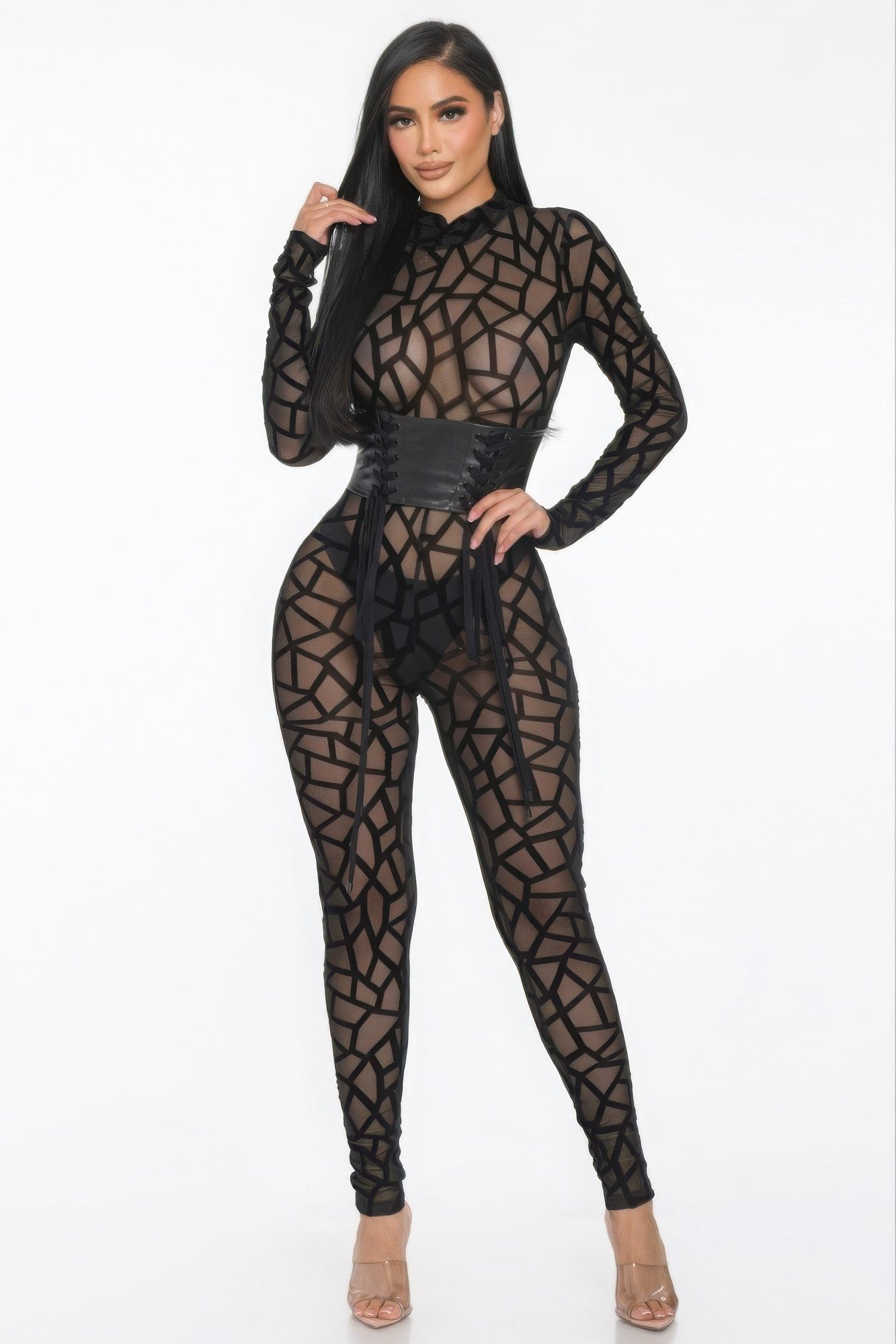 Print Jersey Jacquard Jumpsuit