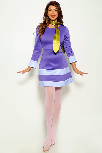 Purple Long SleeveDaphne Movie Character 4 Pc Costume