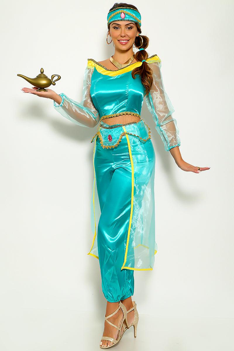 Jade Gold Sequin Satin Sexy Princess Jas 3 Pc Costume
