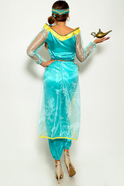 Jade Gold Sequin Satin Sexy Princess Jas 3 Pc Costume - AMIClubwear