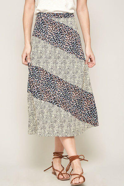 A Floral-print Woven Midi Skirt - AMIClubwear