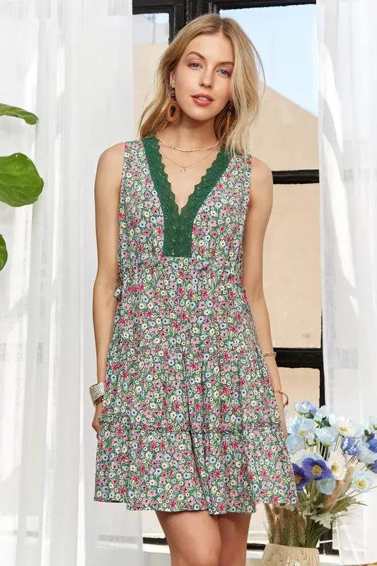 ADORA Boat Neck Crochet Lace Cover Up