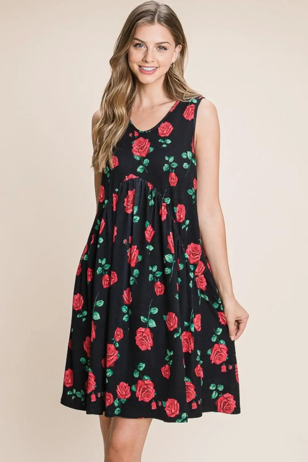 BRICK RUCHED TANK DRESS main image 0