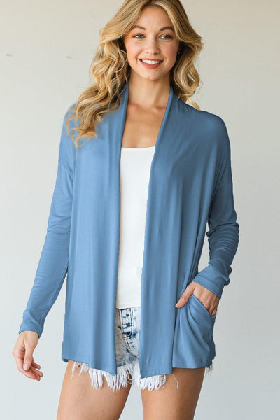 Casual Cardigan Featuring Collar And Side Pockets - AMIClubwear