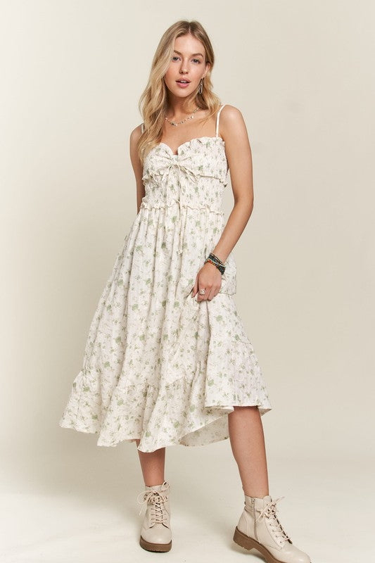 ADORA Halter Neck Smocking Waist Dress main image 0