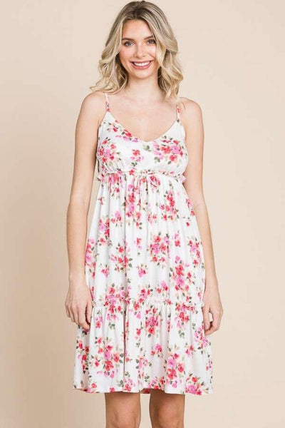 Culture Code Full Size Floral Frill Cami Dress - AMIClubwear