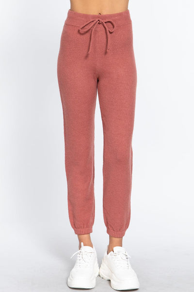 Drawstring Sweater Long Pants - AMIClubwear