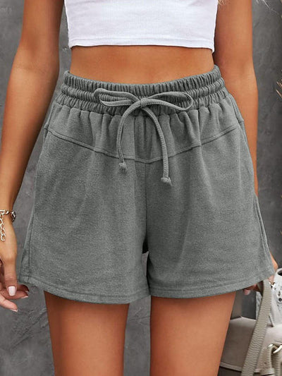 Full Size Drawstring Shorts with Pockets - AMIClubwear