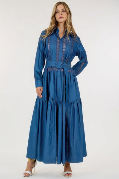 Long Sleeve Maxi Dress - AMIClubwear