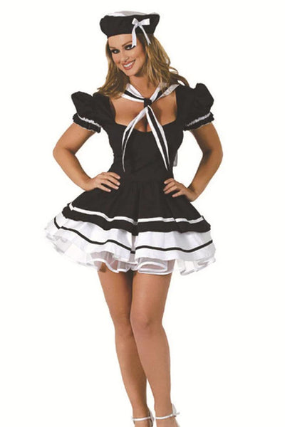 Navy White Sexy Sailor Costume - AMIClubwear