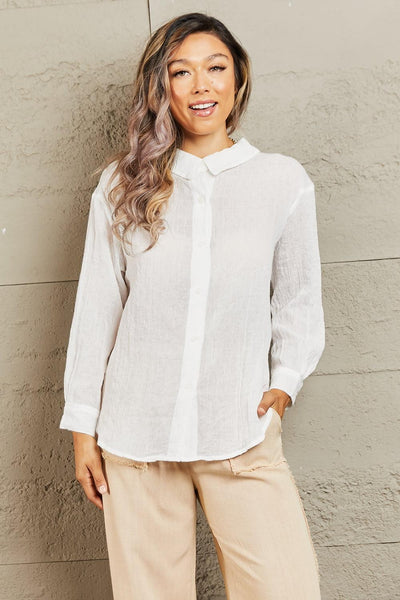 Petal Dew Take Me Out Lightweight Button Down Top - AMIClubwear