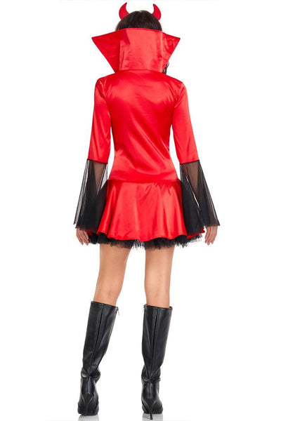 Red Black Mesh 2 Pc Devil Costume - AMIClubwear