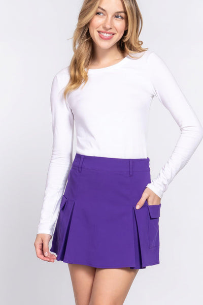 Stretch Cargo Mini Skirt With Underpants - AMIClubwear