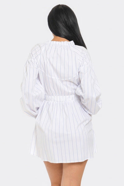 Striped Mini Dress - AMIClubwear