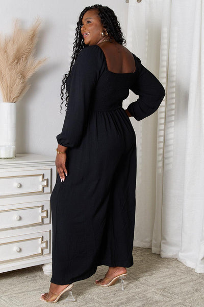 Double Take Square Neck Jumpsuit with Pockets - AMIClubwear