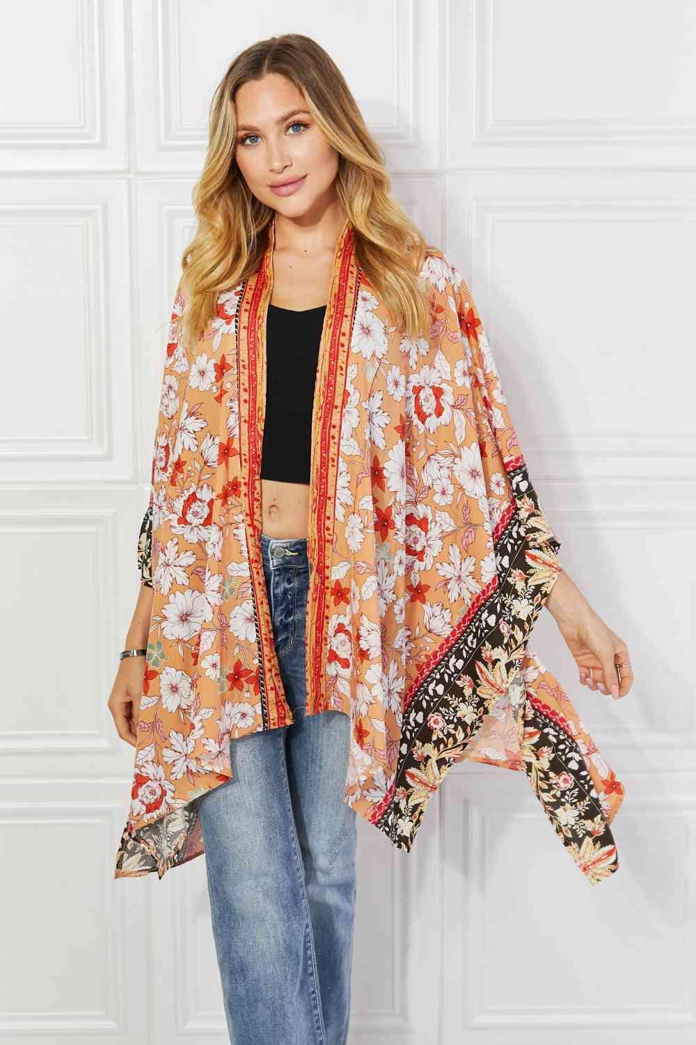 Justin Taylor Peachy Keen Cover-Up Kimono - AMIClubwear