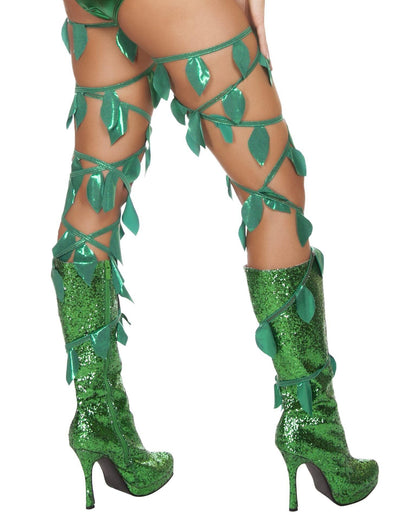 4642 - Green Leaf Thigh Wraps - AMIClubwear
