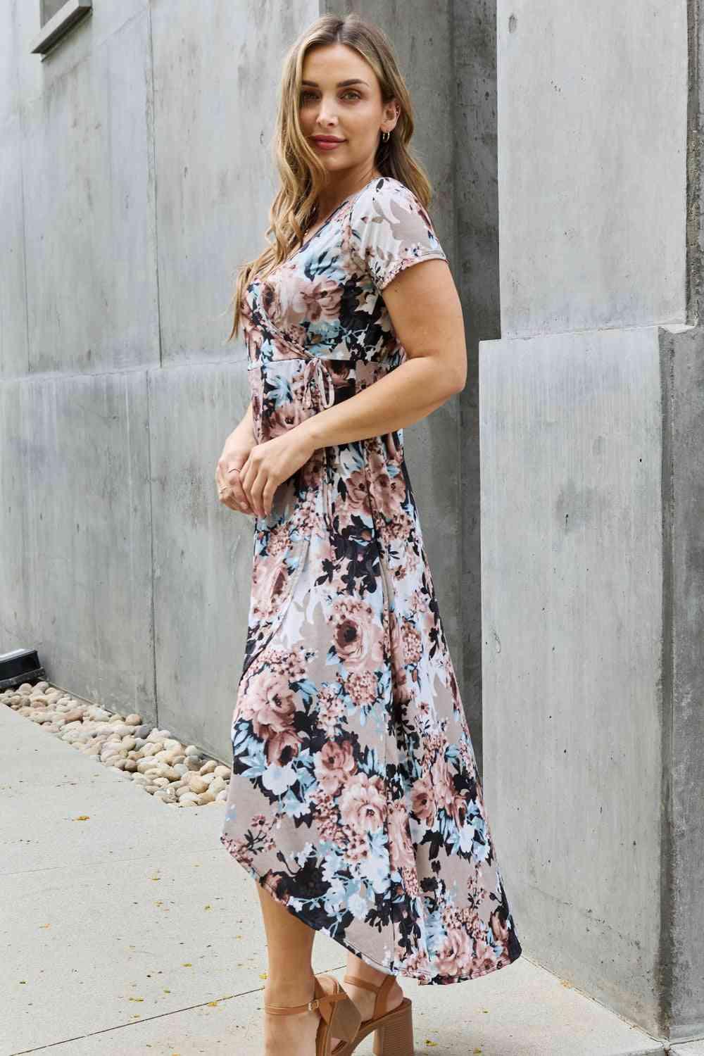 Heimish Give Me Roses Full Size Floral Maxi Wrap Dress - AMIClubwear