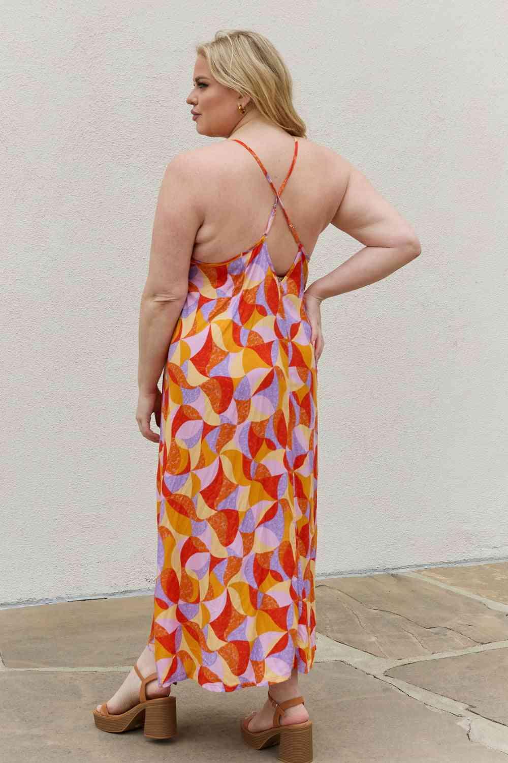 And The Why Full Size Printed Sleeveless Maxi Dress - AMIClubwear