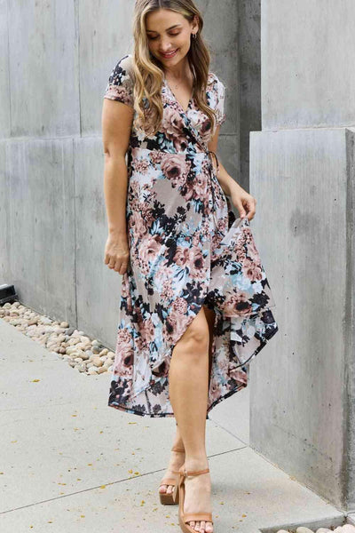 Heimish Give Me Roses Full Size Floral Maxi Wrap Dress - AMIClubwear
