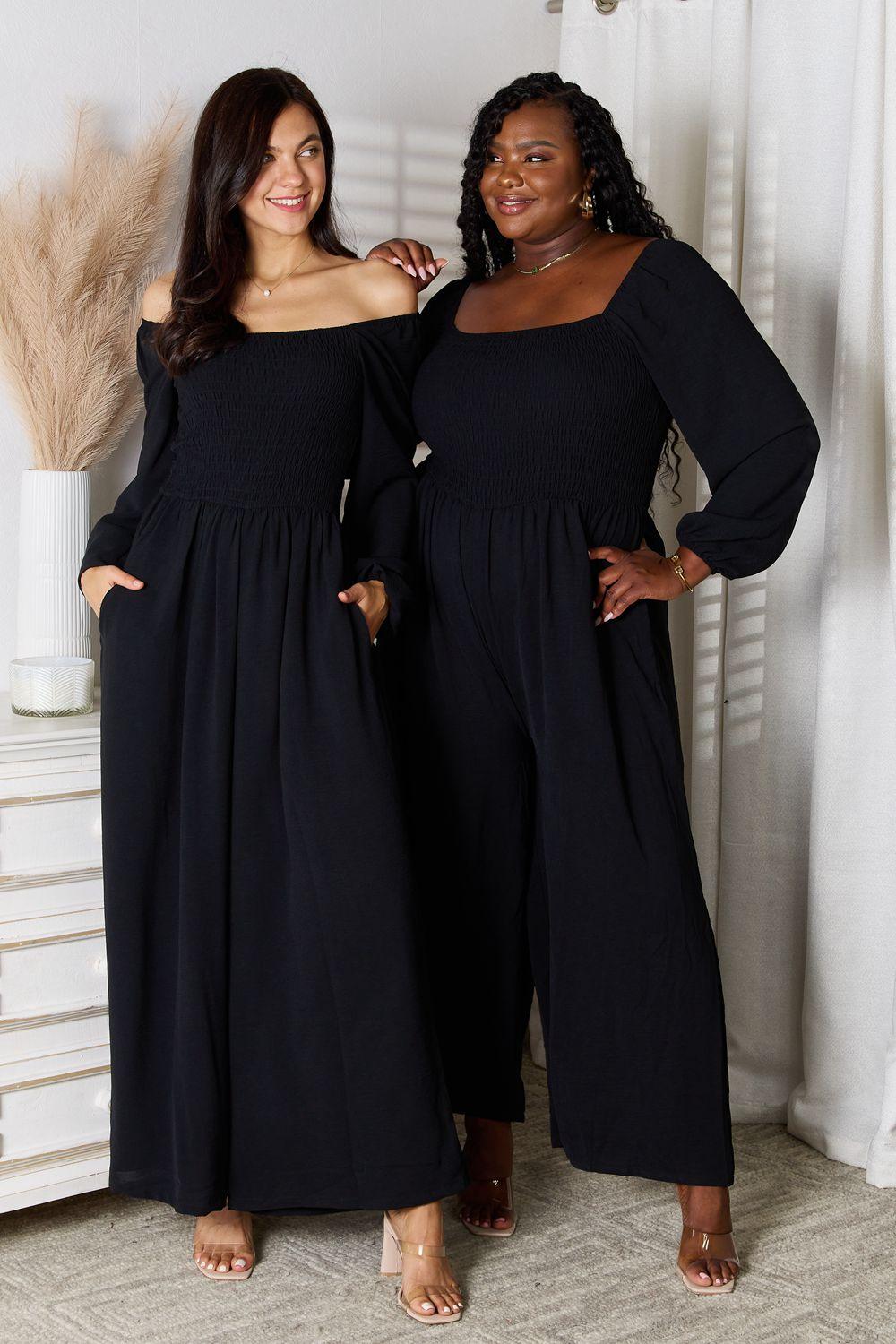 Double Take Square Neck Jumpsuit with Pockets - AMIClubwear