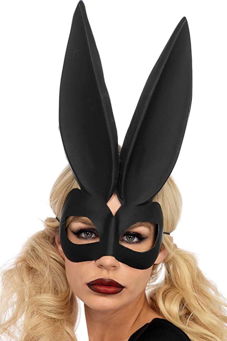 Black Matte Bad Bunny Eye Costume Accessory Mask - AMIClubwear