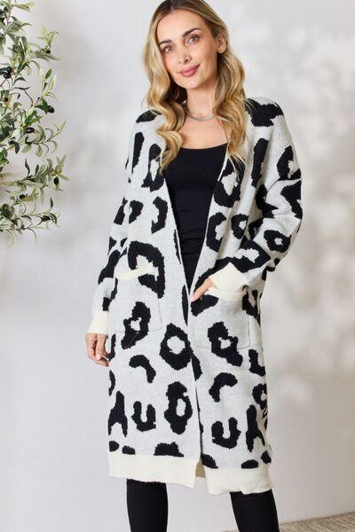 BiBi Leopard Open Front Cardigan - AMIClubwear