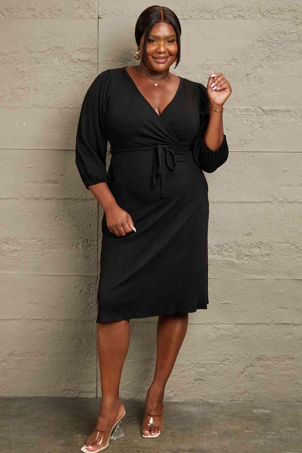 Culture Code Ruffle Detail Surplice Wrap Slip Dress main image 1