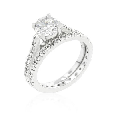 Glistening Engagement Ring Set - AMIClubwear