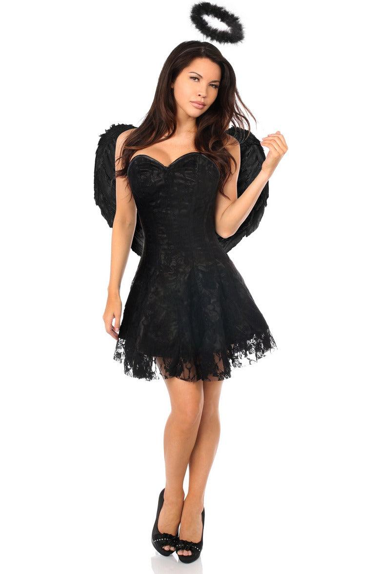 Lavish 3 PC Sexy Dark Angel Corset Costume - Small