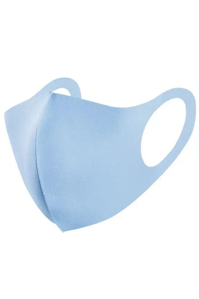 Light Blue Breathable Reusable Washable 3 Piece Face Mask - AMIClubwear