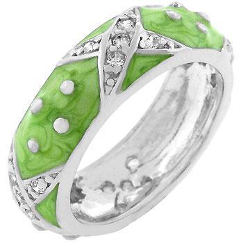 Marbled Apple Green Enamel Ring - AMIClubwear