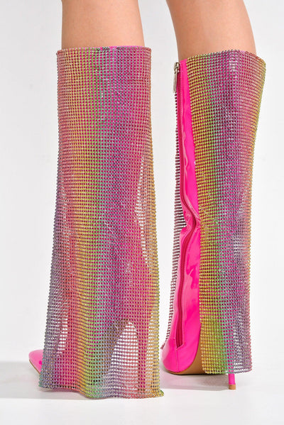METIZER - PINK Thigh High Boots - AMIClubwear