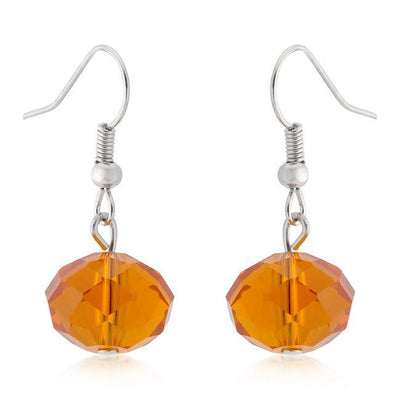 Orange Faceted Bead Earrings - AMIClubwear