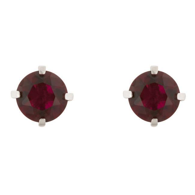 Ruby Cubic Zirconia Studded Earrings - AMIClubwear