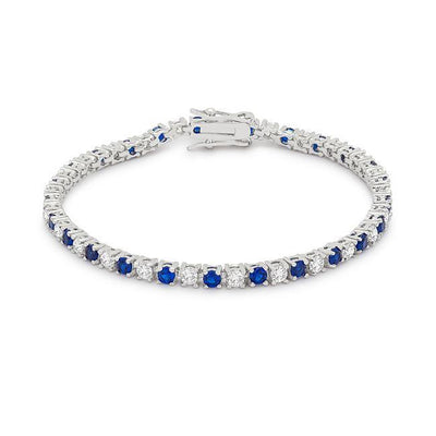 Sapphire Blue Cubic Zirconia Tennis Bracelet - AMIClubwear