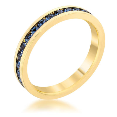 Stylish Stackables Montana Blue Gold Ring - AMIClubwear