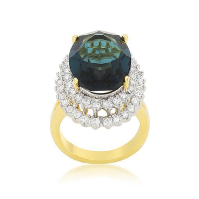 Two-tone Double Halo Cocktail Ring - AMIClubwear