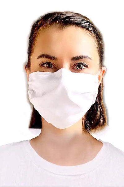 White Stretchy Reusable Face Mask - AMIClubwear