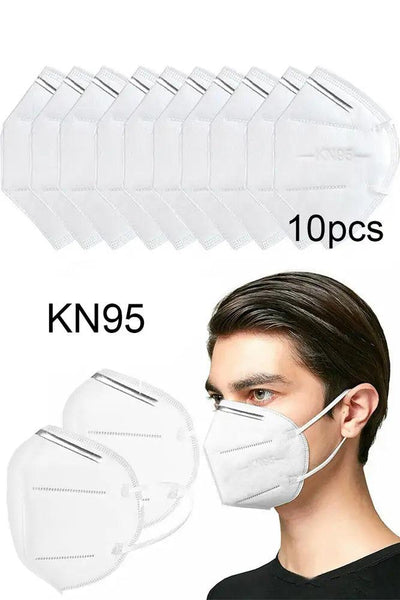 White Surgical Reusable 5 Layer KN95 10 Piece Face Mask - AMIClubwear