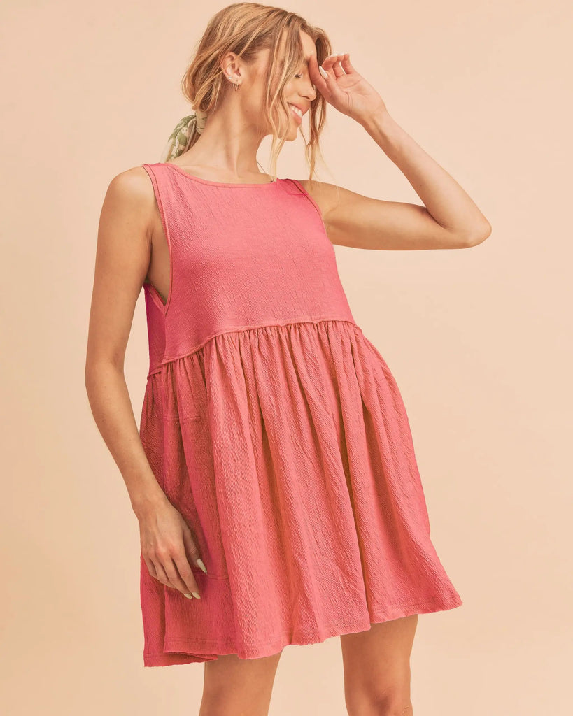 Aemi + Co Round Neck Mini Tank Dress