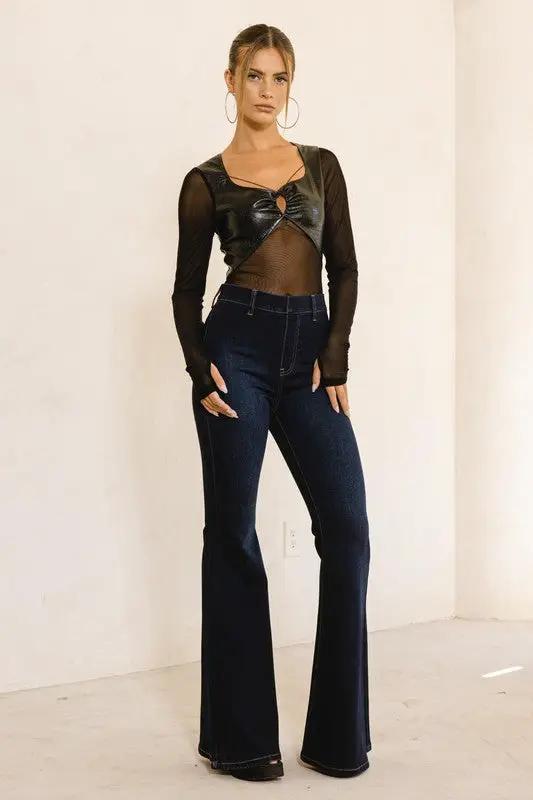 High Waisted Flare Jean