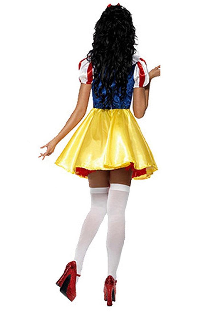 Red Yellow Blue Satin Snow White Princess Costume - AMIClubwear