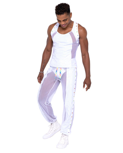 6335 - Men’s Pride Vinyl Mesh & Mesh Joggers