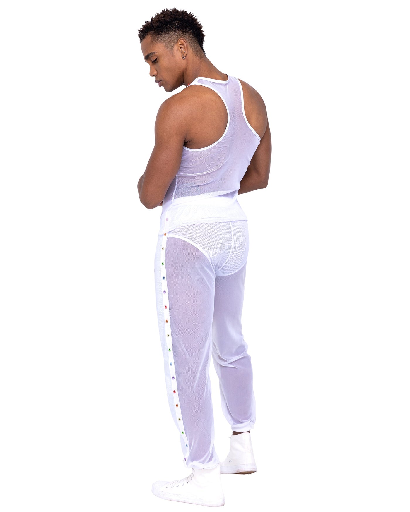 6335 - Men’s Pride Vinyl Mesh & Mesh Joggers