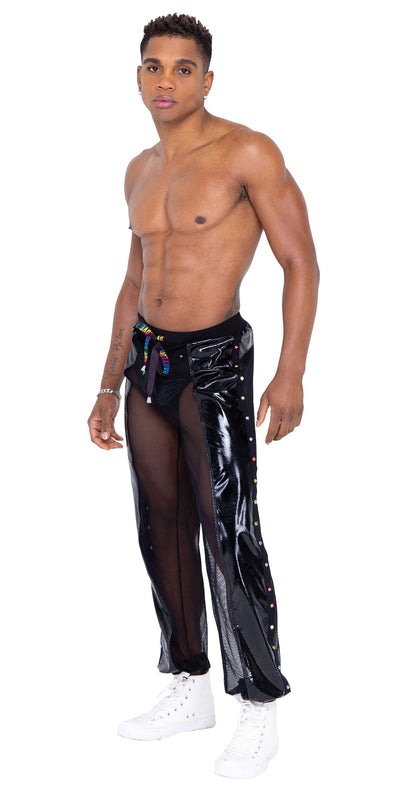 6335 - Men’s Pride Vinyl Mesh & Mesh Joggers